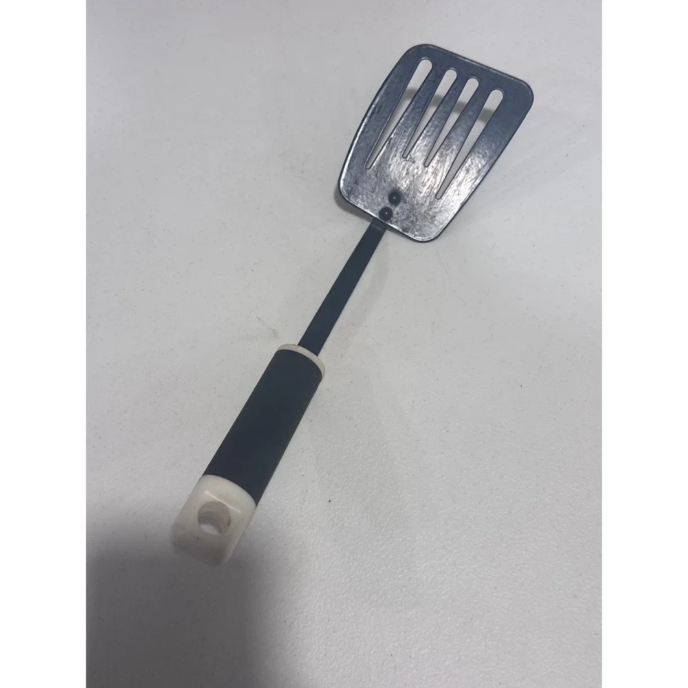 Vintage OXO Good Grips Slotted Turner Spatula Black Metal Stainless Steel Handle